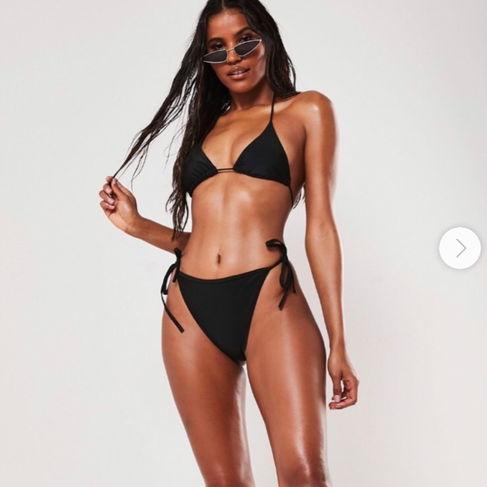 Missguided Black String Bikini